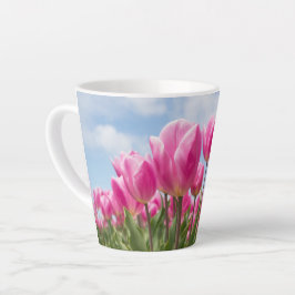 Pink Tulips Floral Mug – Nature Lover Gift カフェラテマグ