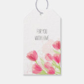 Pink Tulips For You Birthday ギフトタグ (正面)