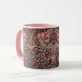 Pink Tulips Honeysuckle William Morris マグカップ (正面左)