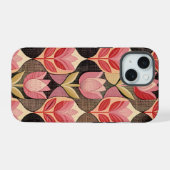 Pink Tulips iPhone 15ケース (裏面横)