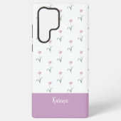 Pink Tulips MagSafe Tough Samsung Galaxyケース (裏面)