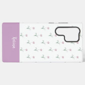 Pink Tulips MagSafe Tough Samsung Galaxyケース (裏面横)