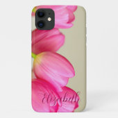 Pink Tulips Personalize Case-Mate iPhoneケース (裏面)