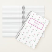 Pink Tulips Personalized Journal Notebook ノートブック (内側)