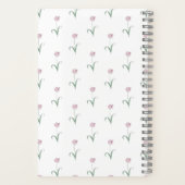 Pink Tulips Personalized Journal Notebook ノートブック (裏面)