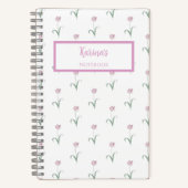 Pink Tulips Personalized Journal Notebook ノートブック (正面)