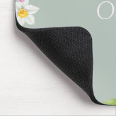 Pink Tulips & White Daffodils Floral Mouse Pad マウスパッド (コーナー)