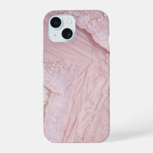 Pink Tulle and Lace Floral Design Phone Case iPhone 15ケース