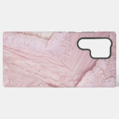Pink Tulle and Lace Floral Design Phone Case Samsung Galaxyケース (裏面横)