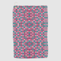 Pink Turquoise Glitter Mosaic Sparkly Glam 