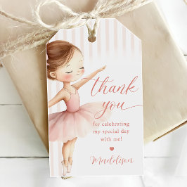 Pink Tutu Ballerina Ballet Dancer Girl Birthday ギフトタグ