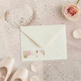 Pink Tutu Ballerina Ballet Dancer Girl Birthday ラベル