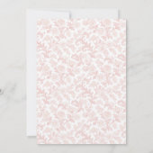 Pink Tutu Bunny Floral Baby Shower 招待状 (裏面)