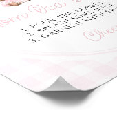 Pink Tutu Teddy Bear Baby Shower Mimosa Bar ポスター (角)