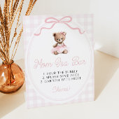 Pink Tutu Teddy Bear Baby Shower Mimosa Bar 台座サイン