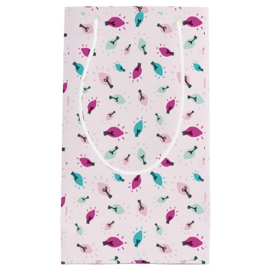 Pink Twinkle Lights Small Gift Bag スモールペーパーバッグ (正面)