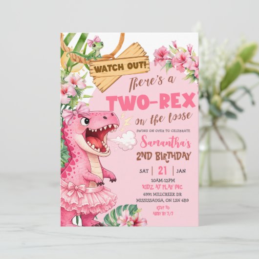Pink Two Rex On The Loose Third Birthday 招待状 (スタンド正面)