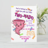 Pink TwoNado, 2nd birthday invitation 招待状 (スタンド正面)