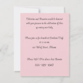 Pink Umbrella Baby Shower Digital Download Invite 招待状 (裏面)