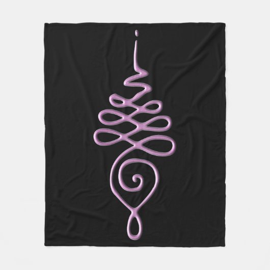 Pink Unalome フリースブランケット (正面)