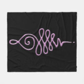 Pink Unalome フリースブランケット (正面(横))