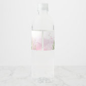 Pink Under the Sea Baby Shower ペットボトルラベル (裏面)