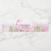 Pink Under the Sea Baby Shower ペットボトルラベル (シングルラベル)