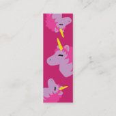 Pink Unicornプロファイルカード スキニー名刺 (裏面)