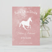 Pink Unicorn日付を保存 案内状 (スタンド正面)