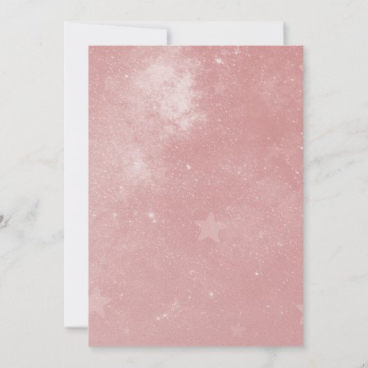 Pink Unicorn日付を保存 案内状 (裏面)