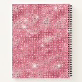 Pink Unicorn and Butterflies Glitter Sketchbook ノートブック (裏面)