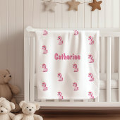 Pink Unicorn Custom Name Fleece Blanket Girls Gift フリースブランケット