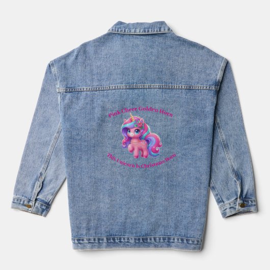 Pink Unicorn Denim Jacket デニムジャケット (裏面)