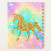 Pink unicorn glitter design  プランナー手帳 (裏面)
