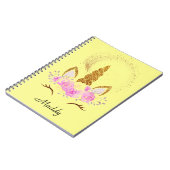 PINK UNICORN POCKET FOLDER ノートブック (左側)