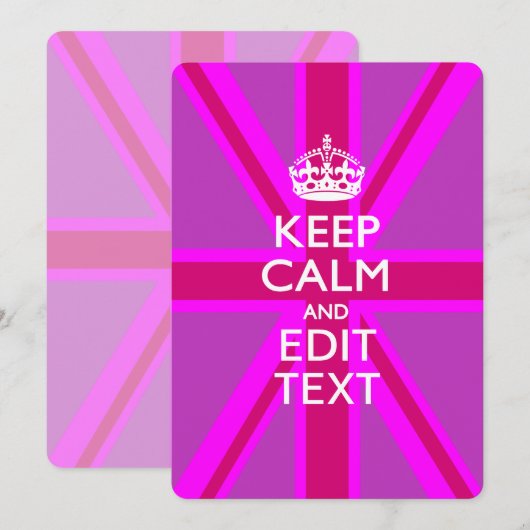 Pink UnionカスタマイズJの保Calm Edit文字 (正面/裏面)
