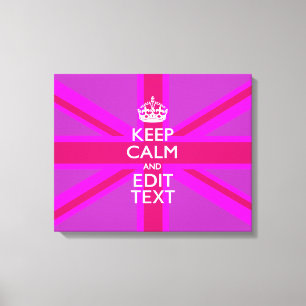 Pink UnionカスタマイズJの保Calm Edit文字 キャンバスプリント