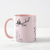 Pink Valentine’s Day Monogram Coffee Mug マグカップ (左)
