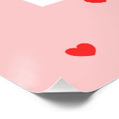 Pink Valentine’s Day photo poster with red hearts ポスター (コーナー)