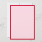 Pink Valentine Sweetheart Gift Bear Baby Shower 招待状 (裏面)