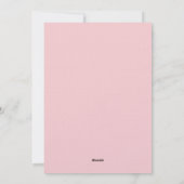 Pink Valentines Day Baby Shower Invitations 招待状 (裏面)