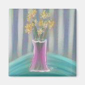 Pink Vase Bouquet Original Art マグネット (正面)