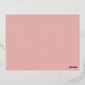 Pink Velvet Christmas Tree Foil Holiday Postcard 箔シーズンポストカード (裏面)