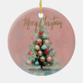 Pink Velvet Christmas Tree Ornament  セラミックオーナメント (裏面)