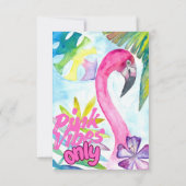 Pink Vibes Only – Pink Flamingo サンキューカード (裏面)