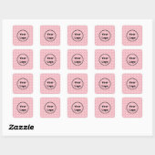 Pink Victorian damask pattern スクエアシール (シート)