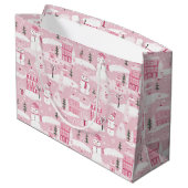 Pink Village Snowy Christmas  ラージペーパーバッグ (裏面アングル)