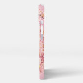 Pink Vintage Aesthetic Collage iPhoneケース (左側面)