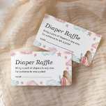 Pink Vintage Airplane Diaper Raffle Baby Shower Ga エンクロージャーカード<br><div class="desc">Pink Vintage Airplane Diaper Raffle Baby Shower Invitation Card</div>