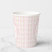 Pink Vintage Fancy Floral Baptism 紙コップ (右)